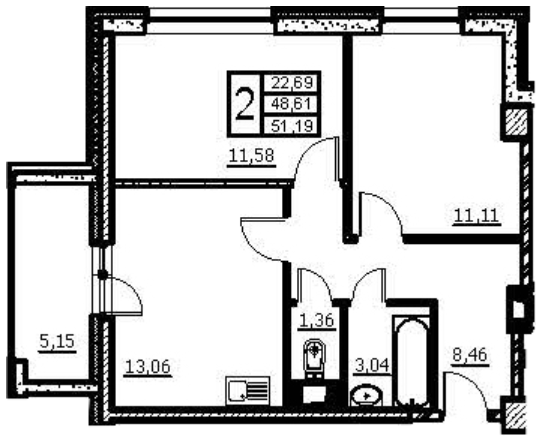 Купить апартаменты YE'S | Двухкомнатные апартаменты 179,6 м2